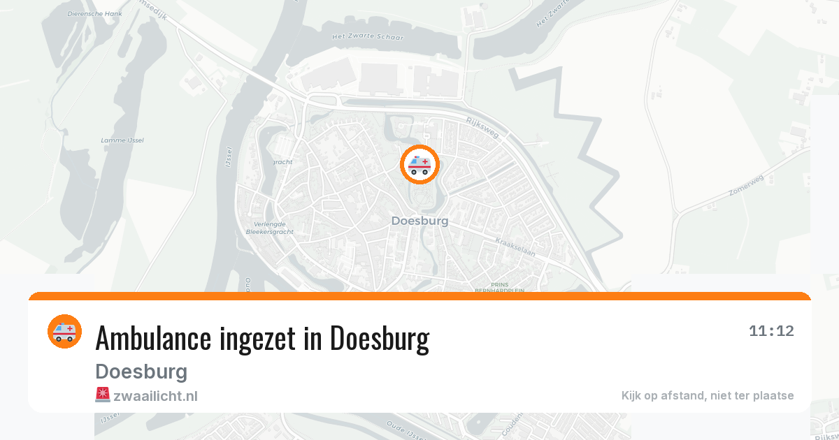 Ambulance ingezet in Doesburg — 13 jul 2026