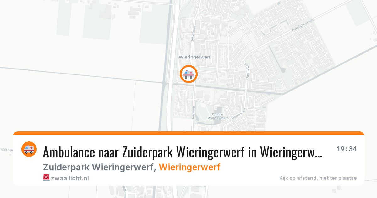 Ambulance naar Zuiderpark Wieringerwerf in Wieringerwerf — 14 mrt 2026