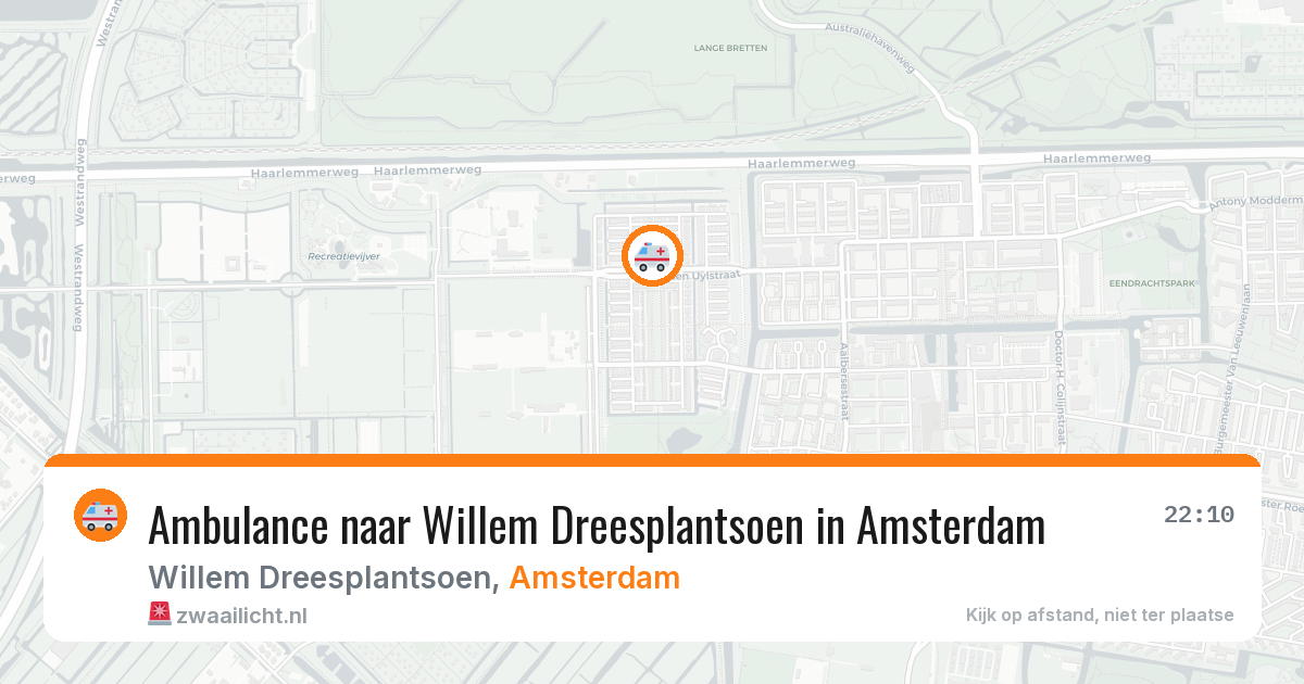 Ambulance naar Willem Dreesplantsoen in Amsterdam — 3 apr 2026
