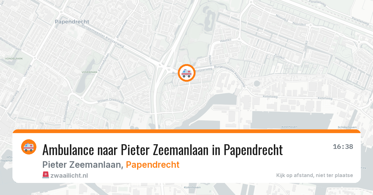 Ambulance naar Pieter Zeemanlaan in Papendrecht — 18 mrt 2026