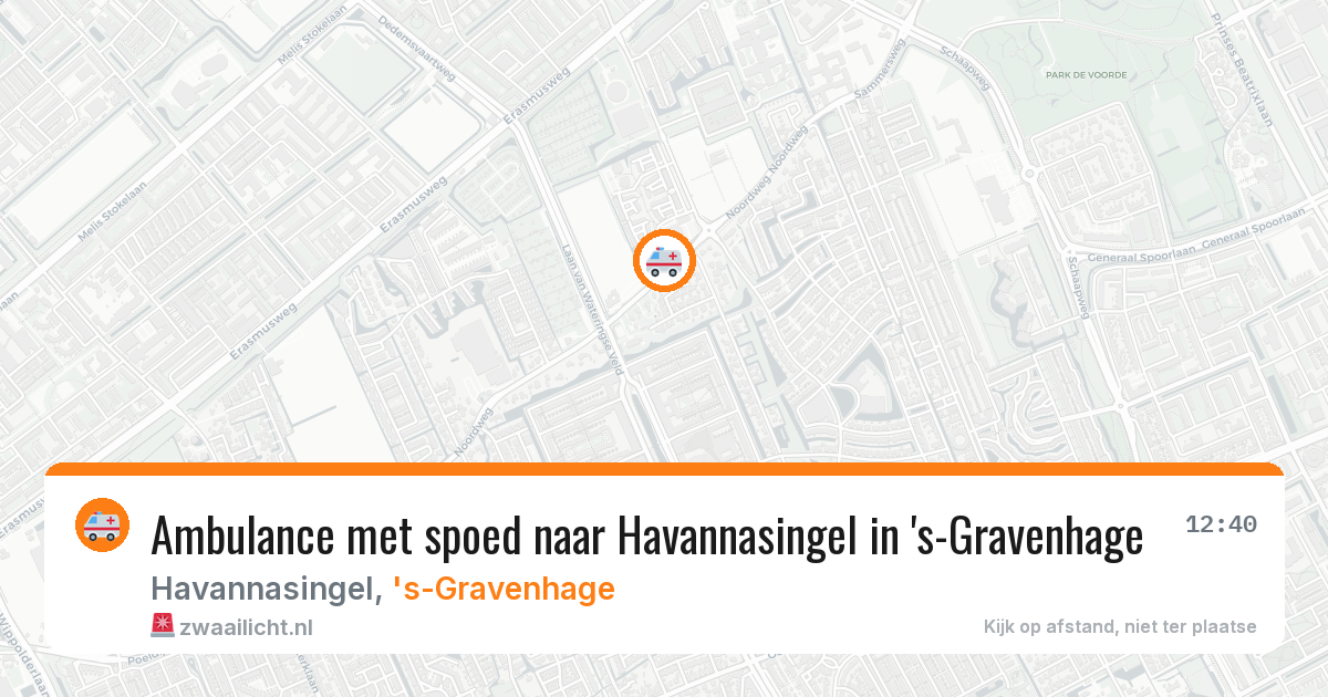 Ambulance met spoed naar Havannasingel in 's-Gravenhage — 1 jun 2026
