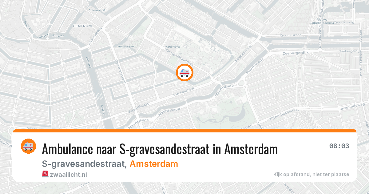 Ambulance naar S-gravesandestraat in Amsterdam — 9 feb 2026