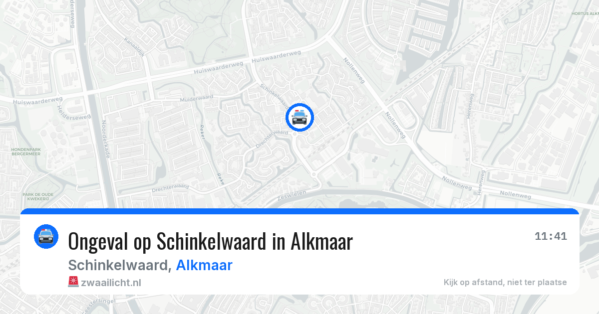 Ongeval op Schinkelwaard in Alkmaar — 19 jun 2026
