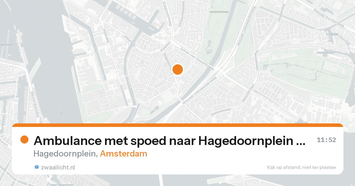 Ambulance met spoed naar Hagedoornplein in Amsterdam — 19 aug 2026