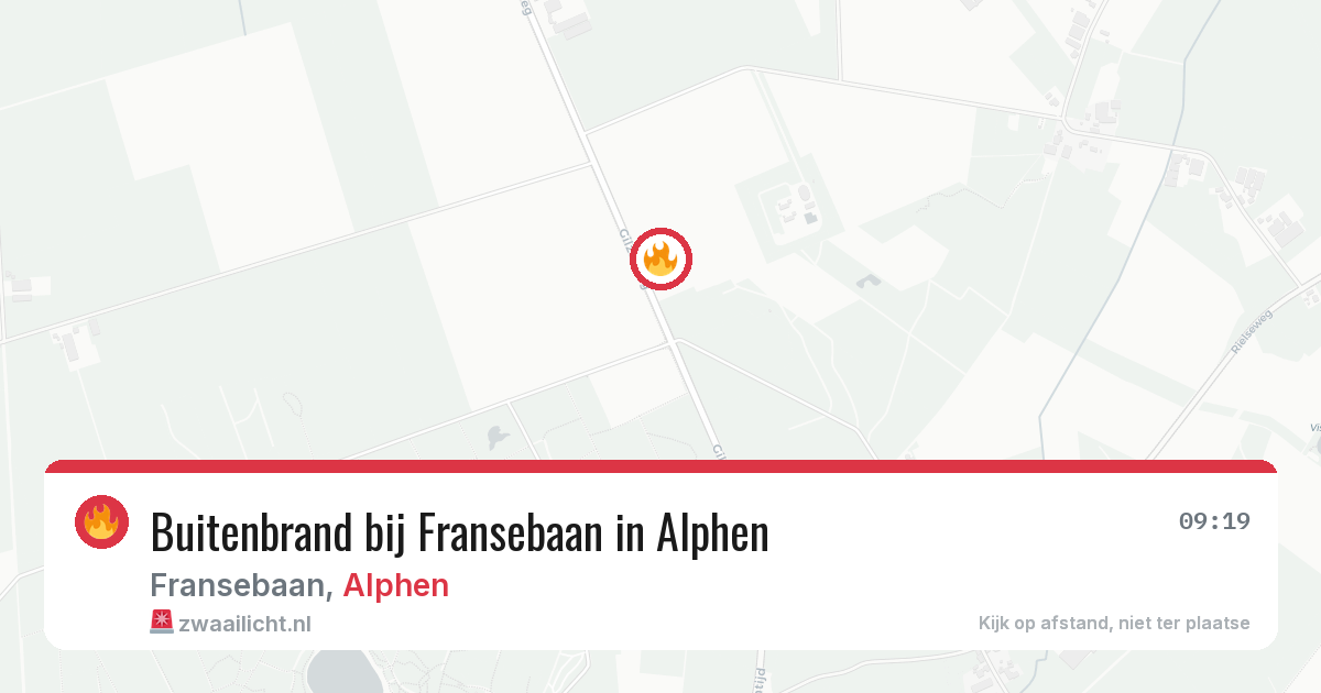 Buitenbrand bij Fransebaan in Alphen — 22 jul 2026