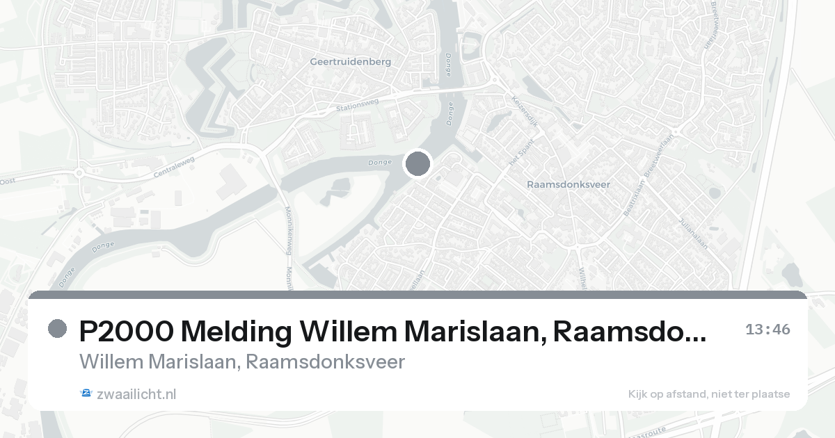 P2000 Melding Willem Marislaan, Raamsdonksveer — 17 aug 2026
