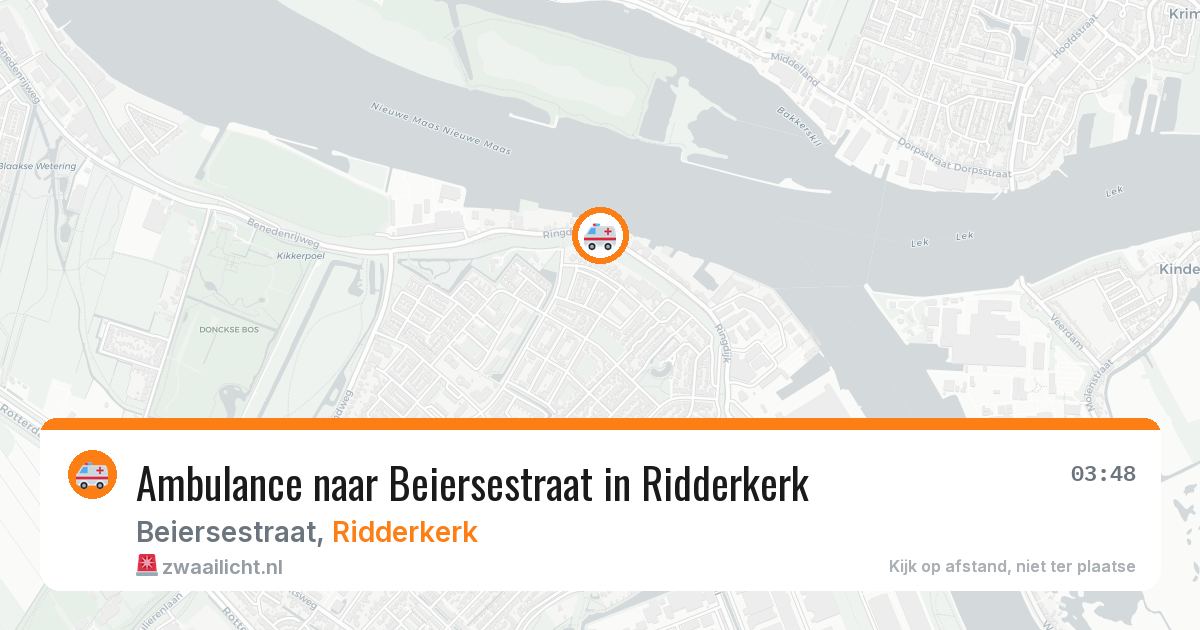 Ambulance naar Beiersestraat in Ridderkerk — 5 aug 2026