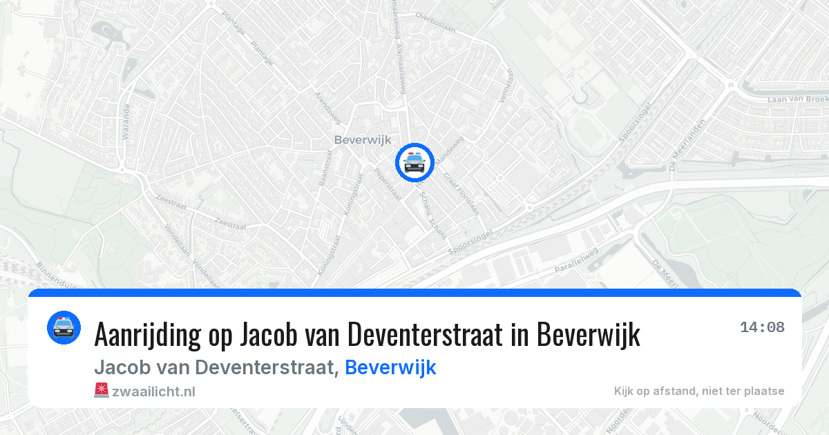 Aanrijding op Jacob van Deventerstraat in Beverwijk — 11 aug 2026