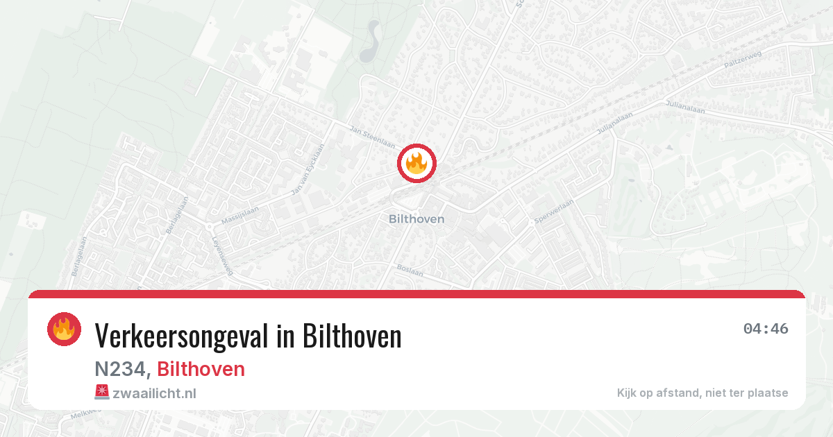 Verkeersongeval in Bilthoven — 29 jan 2026