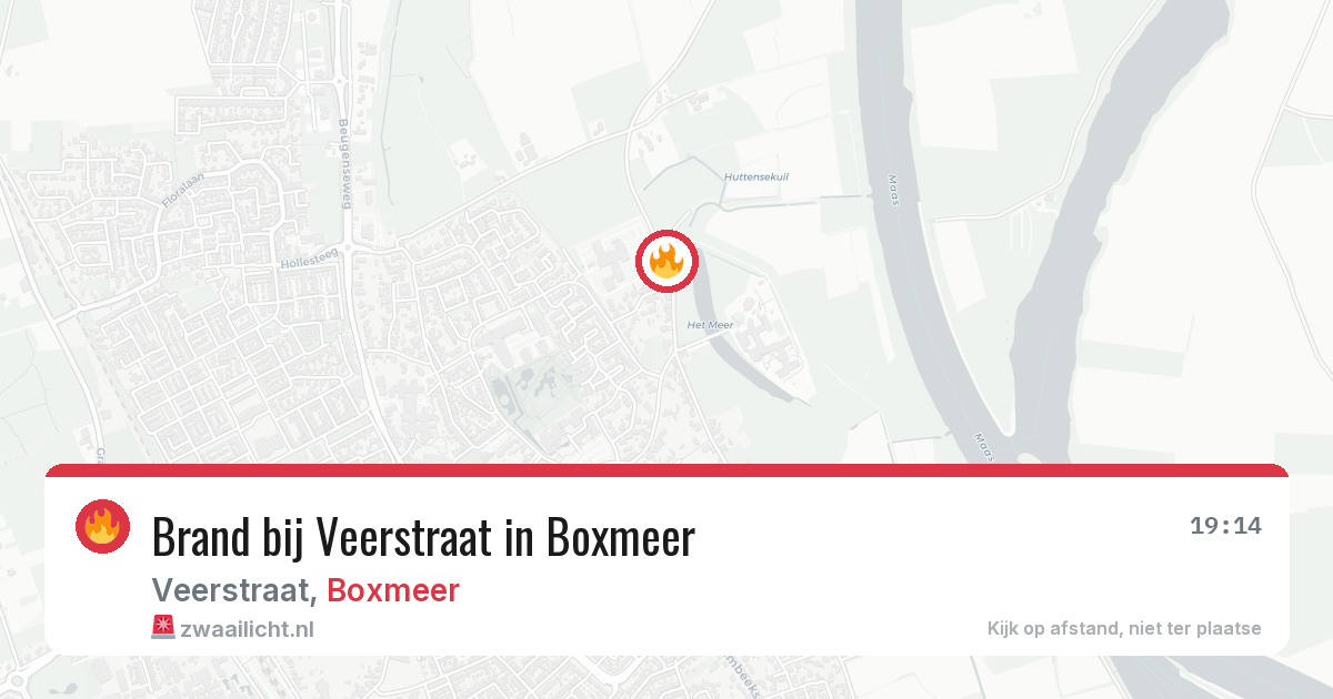 Brand bij Veerstraat in Boxmeer — 25 mei 2026
