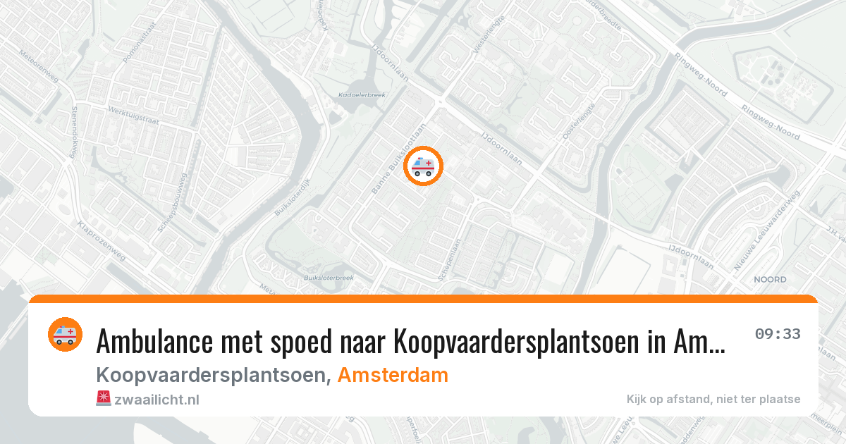 Ambulance met spoed naar Koopvaardersplantsoen in Amsterdam — 11 jul 2026