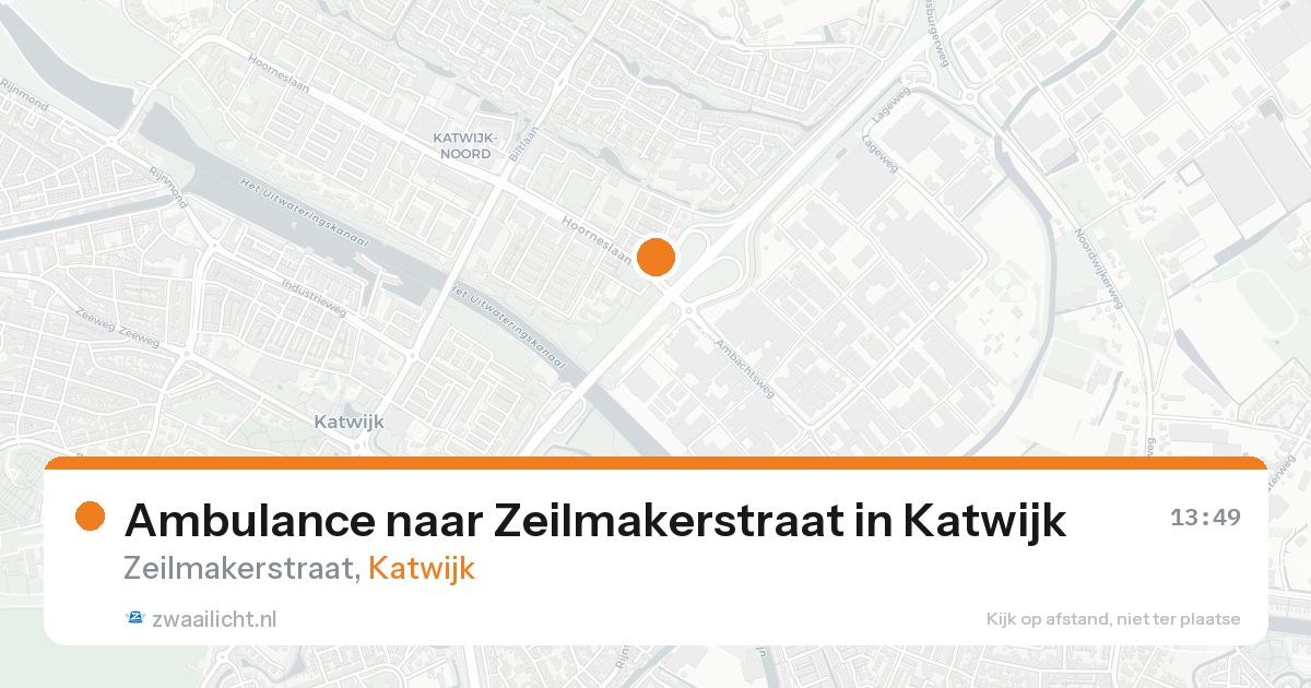 Ambulance naar Zeilmakerstraat in Katwijk — 21 aug 2026