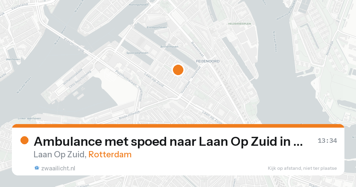 Ambulance met spoed naar Laan Op Zuid in Rotterdam — 16 aug 2026