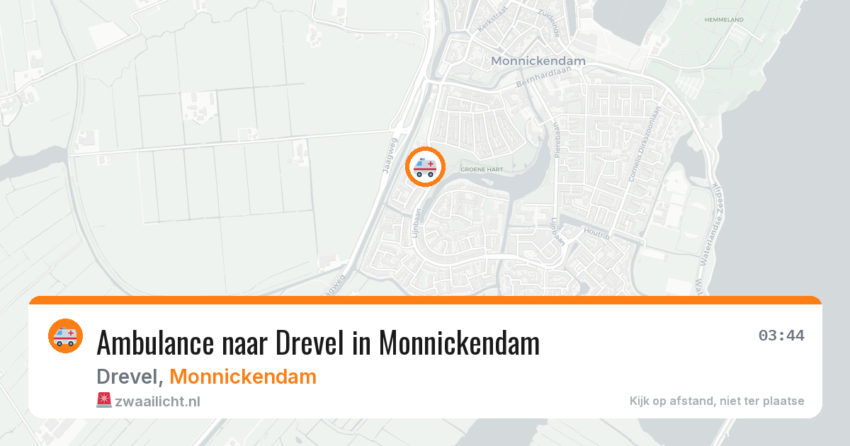 Ambulance naar Drevel in Monnickendam — 29 jan 2026