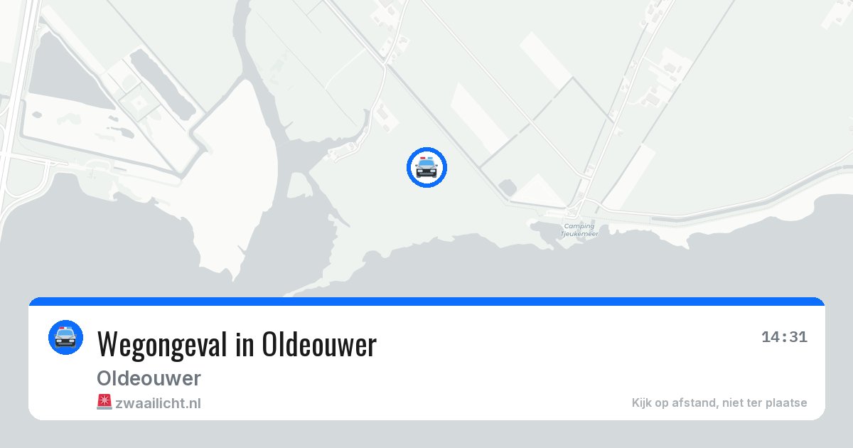 Wegongeval in Oldeouwer — 3 jun 2026