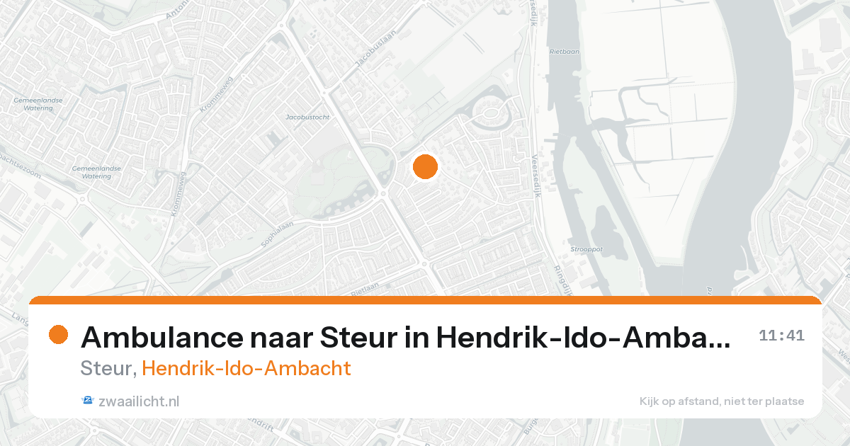 Ambulance naar Steur in Hendrik-Ido-Ambacht — 17 aug 2026