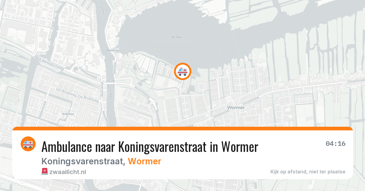 Ambulance naar Koningsvarenstraat in Wormer — 12 aug 2026