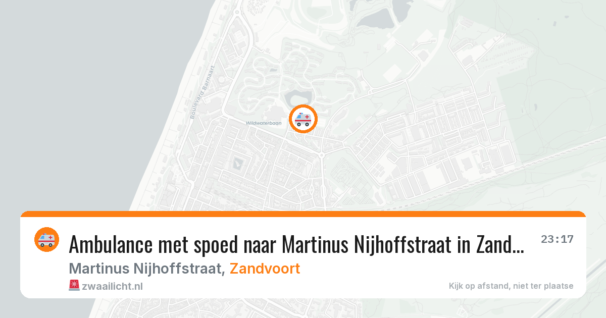 Ambulance met spoed naar Martinus Nijhoffstraat in Zandvoort — 28 mrt 2026