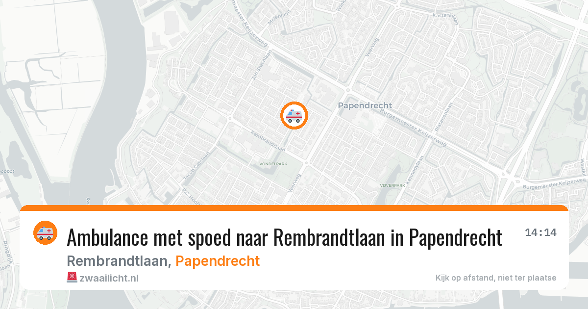 Ambulance met spoed naar Rembrandtlaan in Papendrecht — 21 mrt 2026