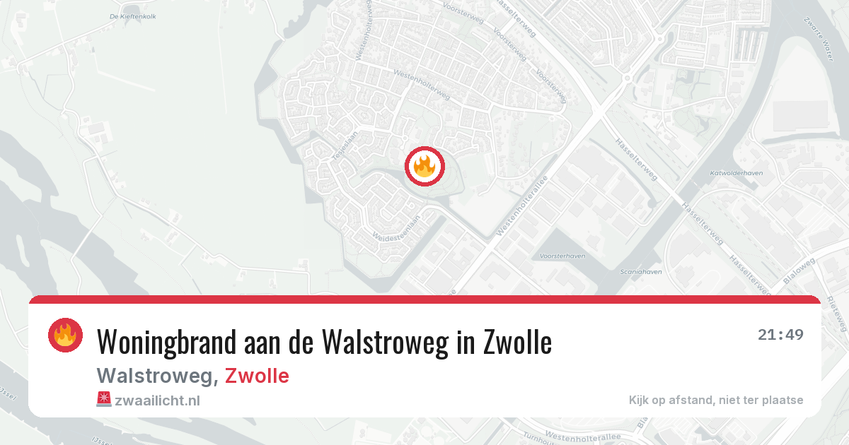 Woningbrand aan de Walstroweg in Zwolle — 27 jun 2026