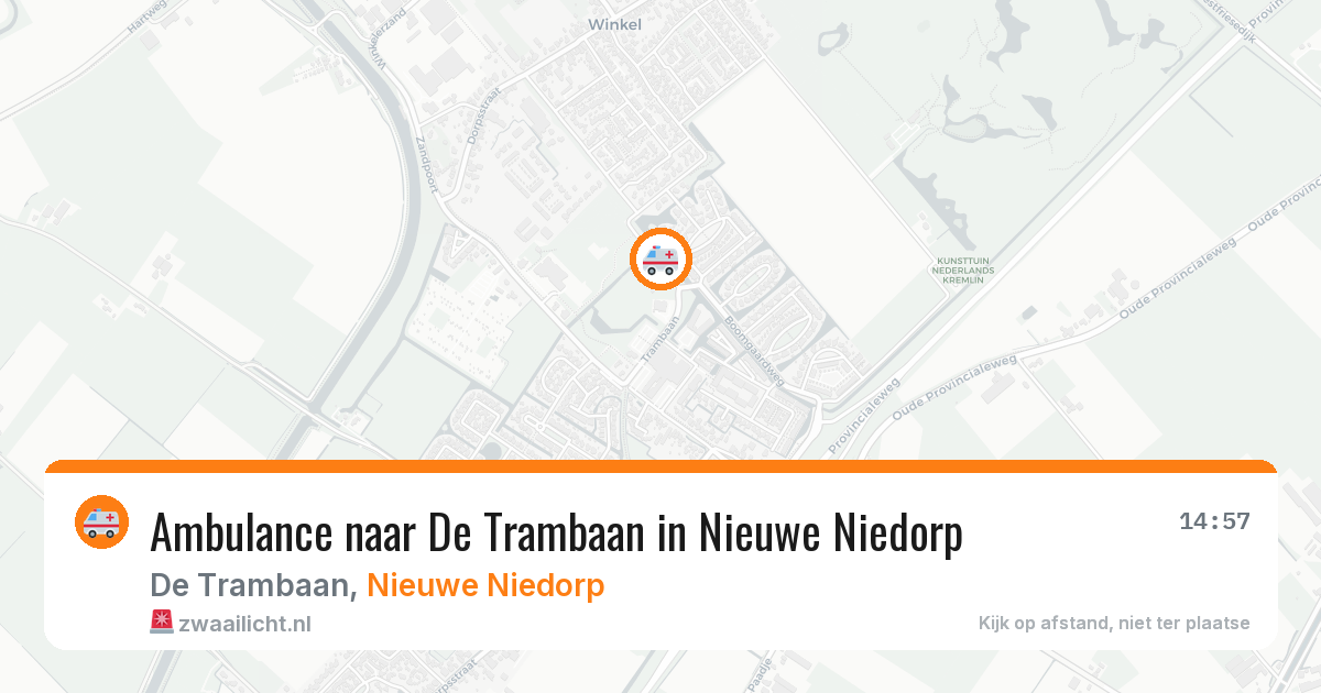 Ambulance naar De Trambaan in Nieuwe Niedorp — 22 mei 2026