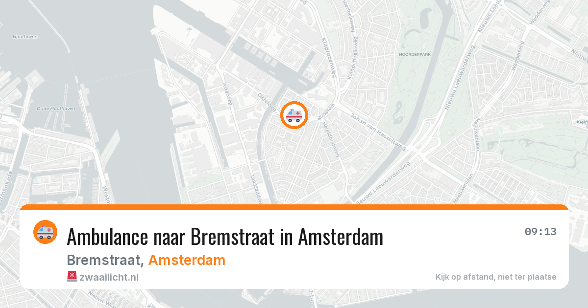 Ambulance naar Bremstraat in Amsterdam — 9 mrt 2026