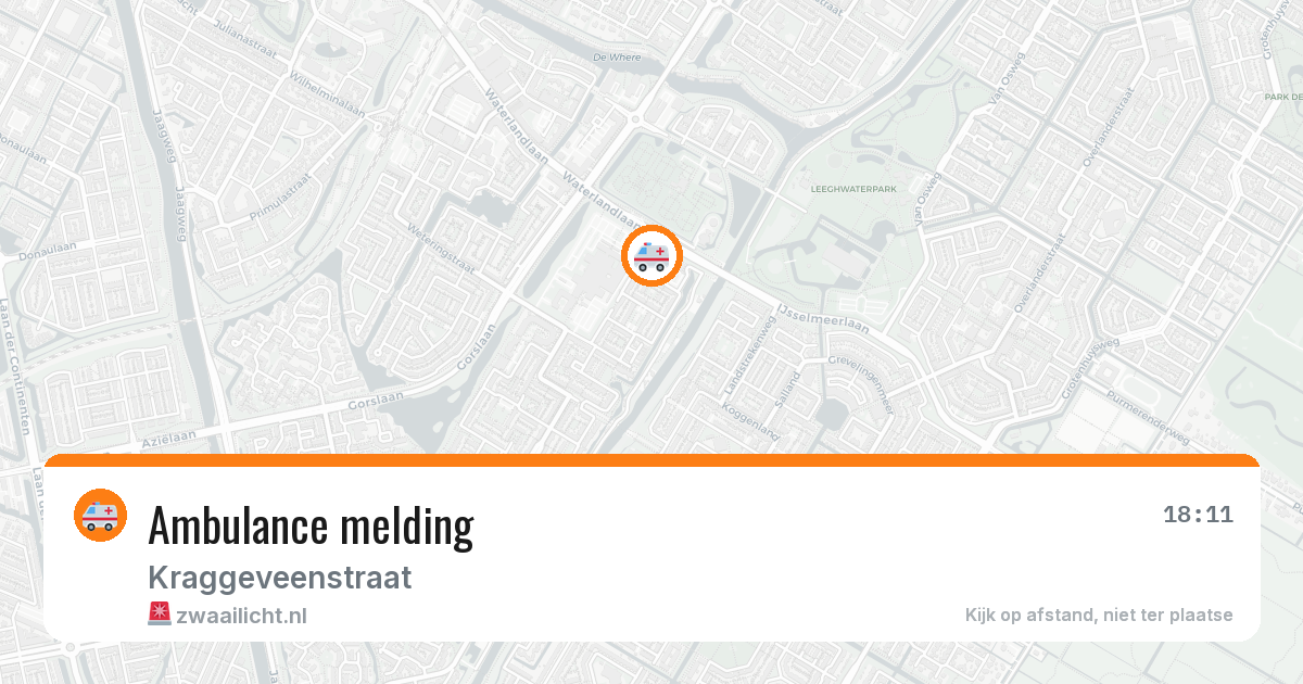 Ambulance melding — 6 jul 2026