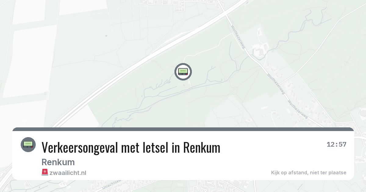 Verkeersongeval met letsel in Renkum — 28 jul 2026