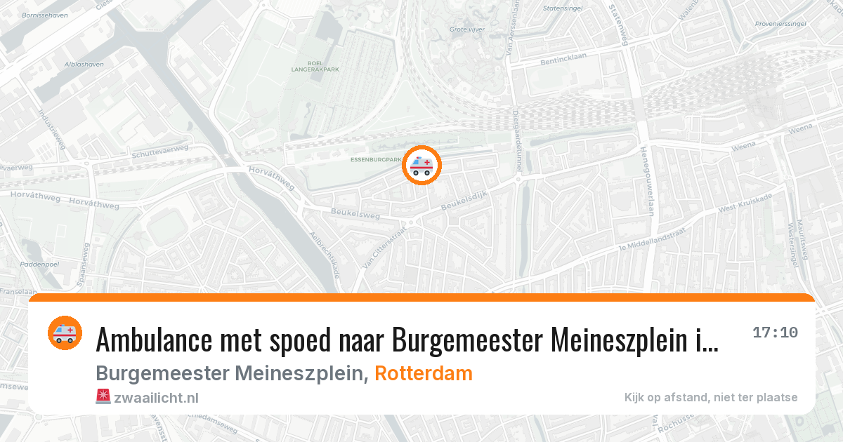 Ambulance met spoed naar Burgemeester Meineszplein in Rotterdam — 27 jun 2026