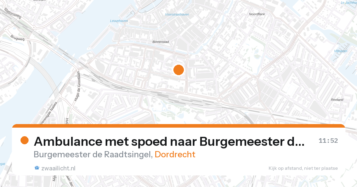 Ambulance met spoed naar Burgemeester de Raadtsingel in Dordrecht — 27 aug 2026