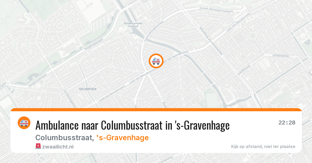 Ambulance naar Columbusstraat in 's-Gravenhage — 8 feb 2026
