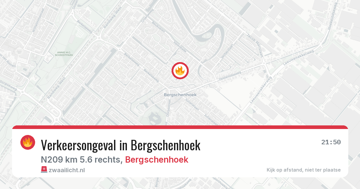 Verkeersongeval in Bergschenhoek — 22 mrt 2026