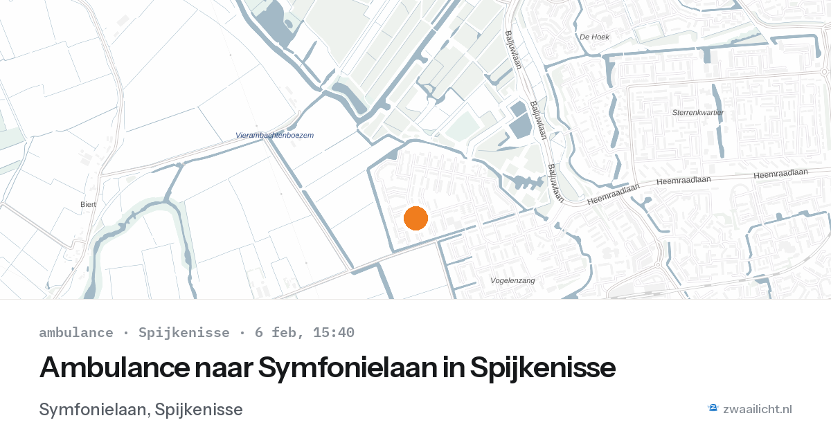 Ambulance naar Symfonielaan in Spijkenisse — 6 feb 2026