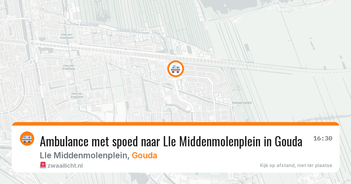 Ambulance met spoed naar Lle Middenmolenplein in Gouda — 2 feb 2026