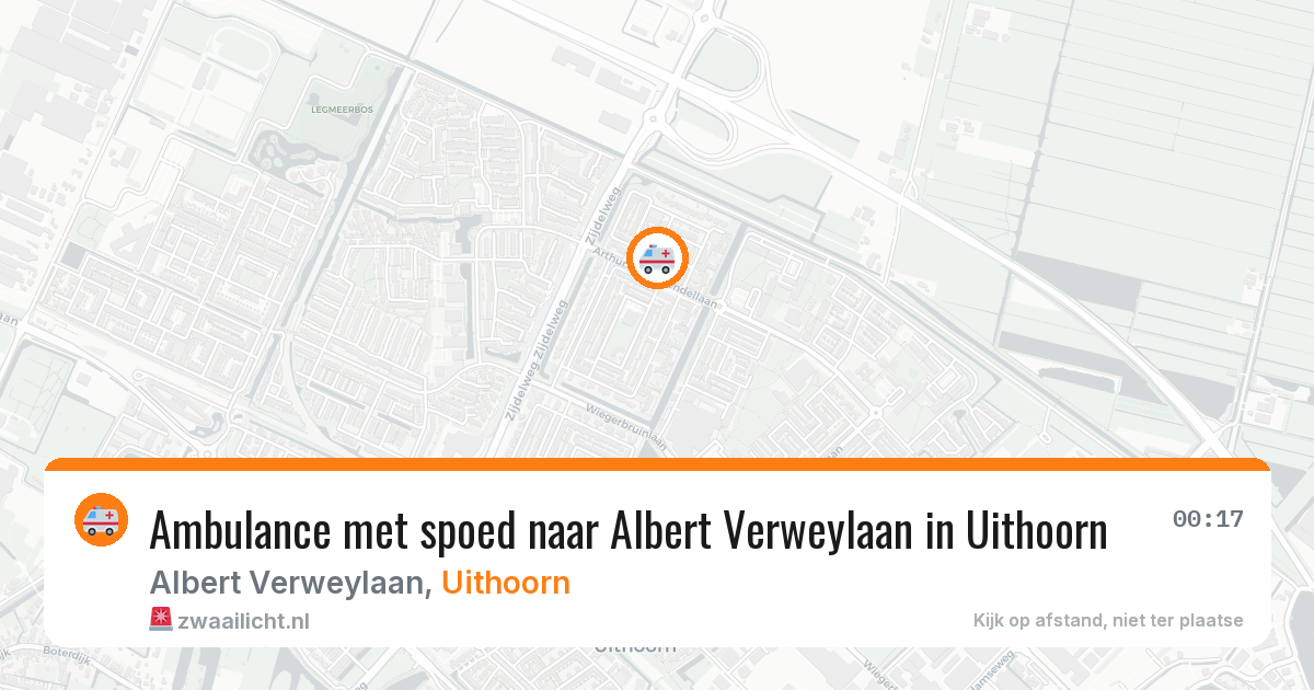 Ambulance met spoed naar Albert Verweylaan in Uithoorn — 21 apr 2026