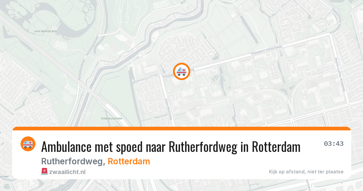 Ambulance met spoed naar Rutherfordweg in Rotterdam — 8 jul 2026