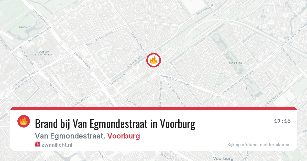 Brand bij Van Egmondestraat in Voorburg — 2 jun 2026