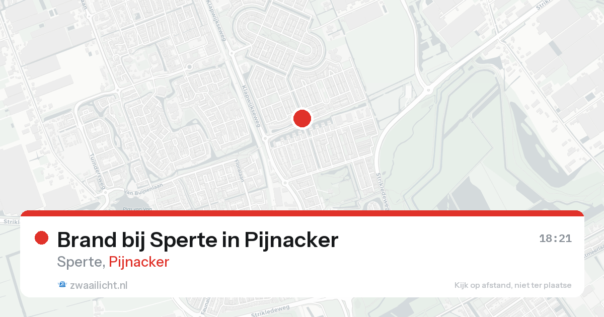 Brand bij Sperte in Pijnacker — 24 aug 2026