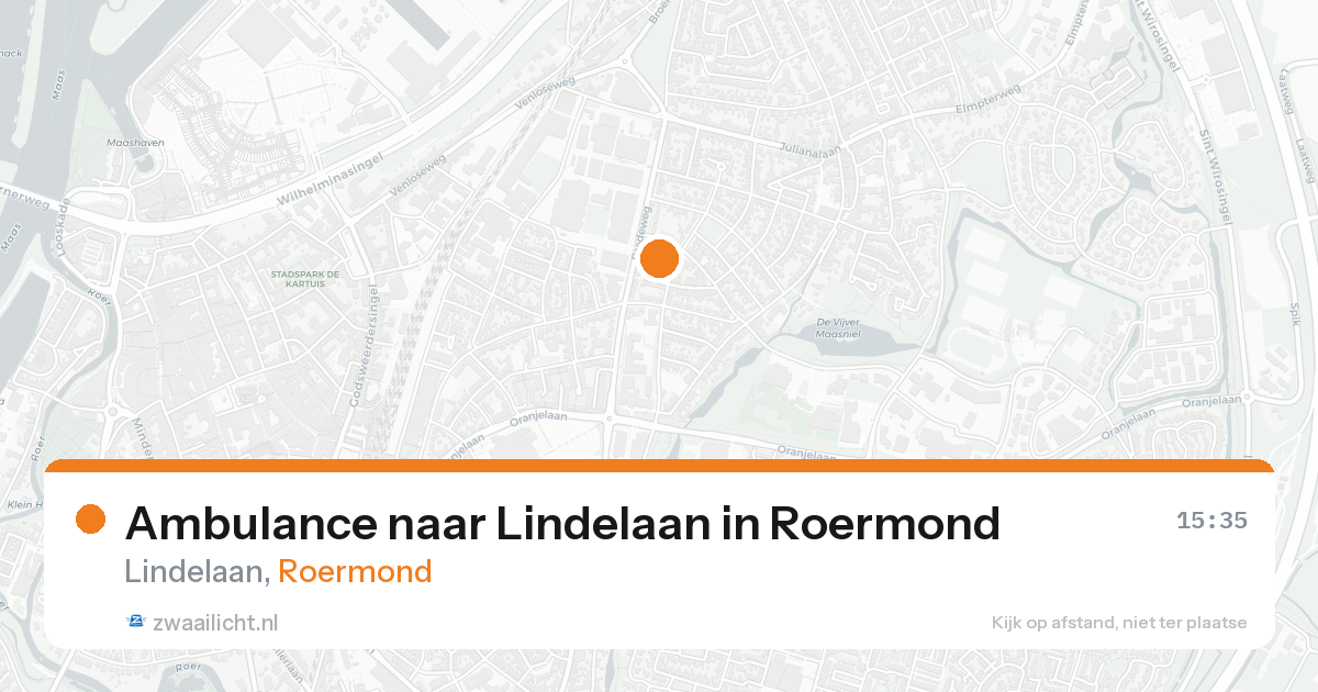 Ambulance naar Lindelaan in Roermond — 17 aug 2026