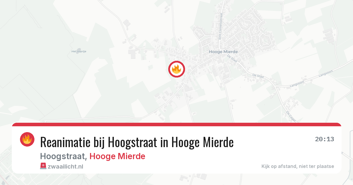 Reanimatie bij Hoogstraat in Hooge Mierde — 31 jan 2026