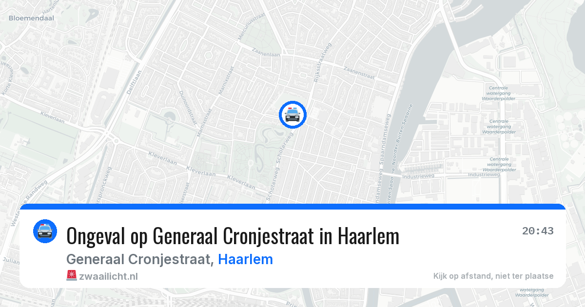 Ongeval op Generaal Cronjestraat in Haarlem — 18 mrt 2026