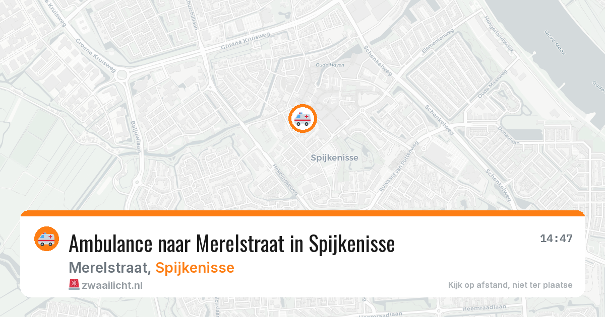 Ambulance naar Merelstraat in Spijkenisse — 13 apr 2026