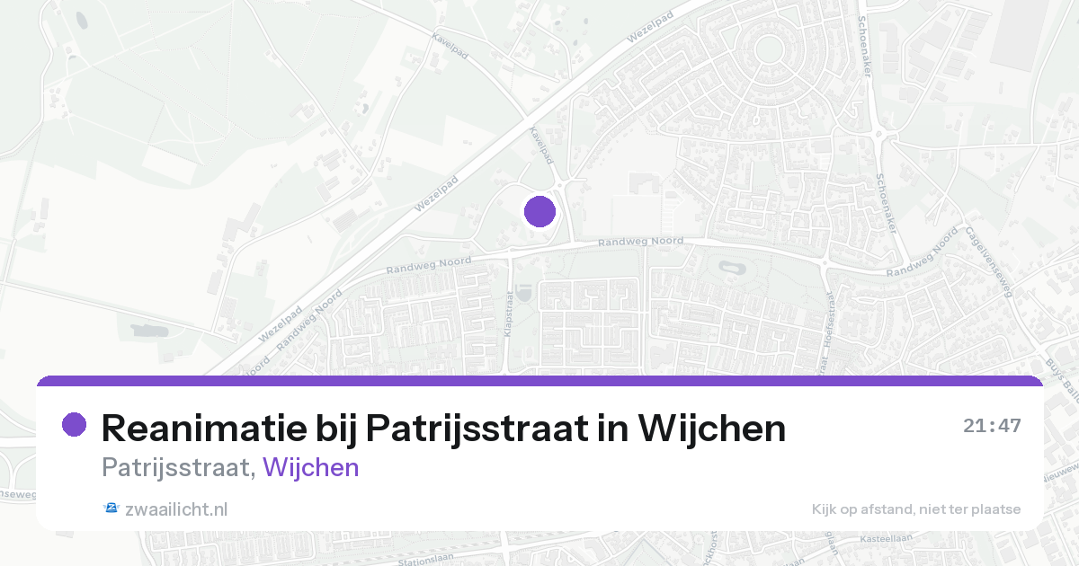 Reanimatie bij Patrijsstraat in Wijchen — 19 aug 2026