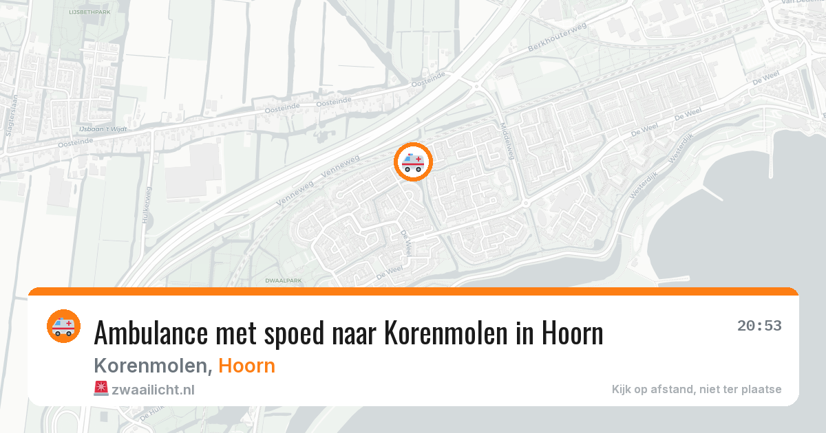 Ambulance met spoed naar Korenmolen in Hoorn — 1 mei 2026