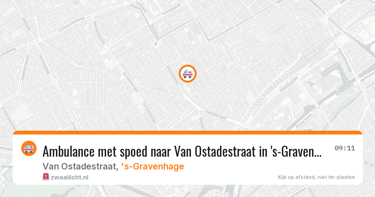 Ambulance met spoed naar Van Ostadestraat in 's-Gravenhage — 11 jun 2026