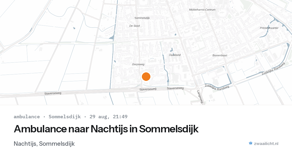Ambulance naar Nachtijs in Sommelsdijk — 29 aug 2026