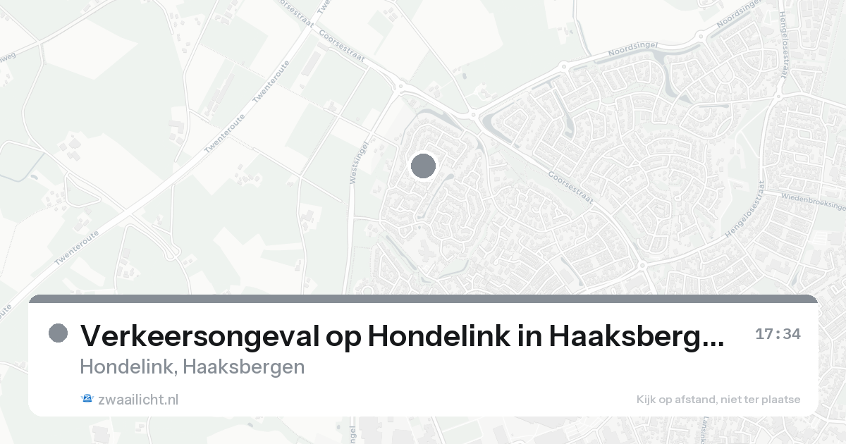 Verkeersongeval op Hondelink in Haaksbergen — 21 aug 2026