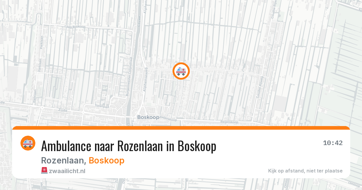 Ambulance naar Rozenlaan in Boskoop — 2 aug 2026