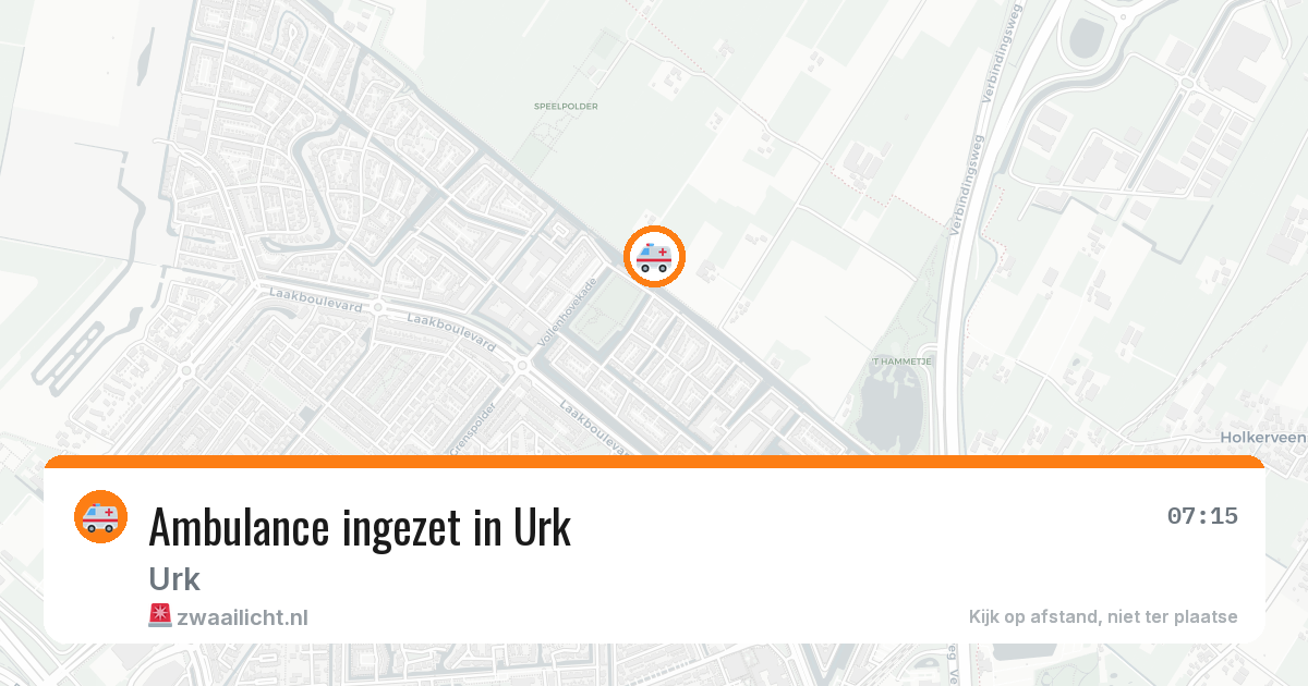 Ambulance ingezet in Urk — 30 jan 2026