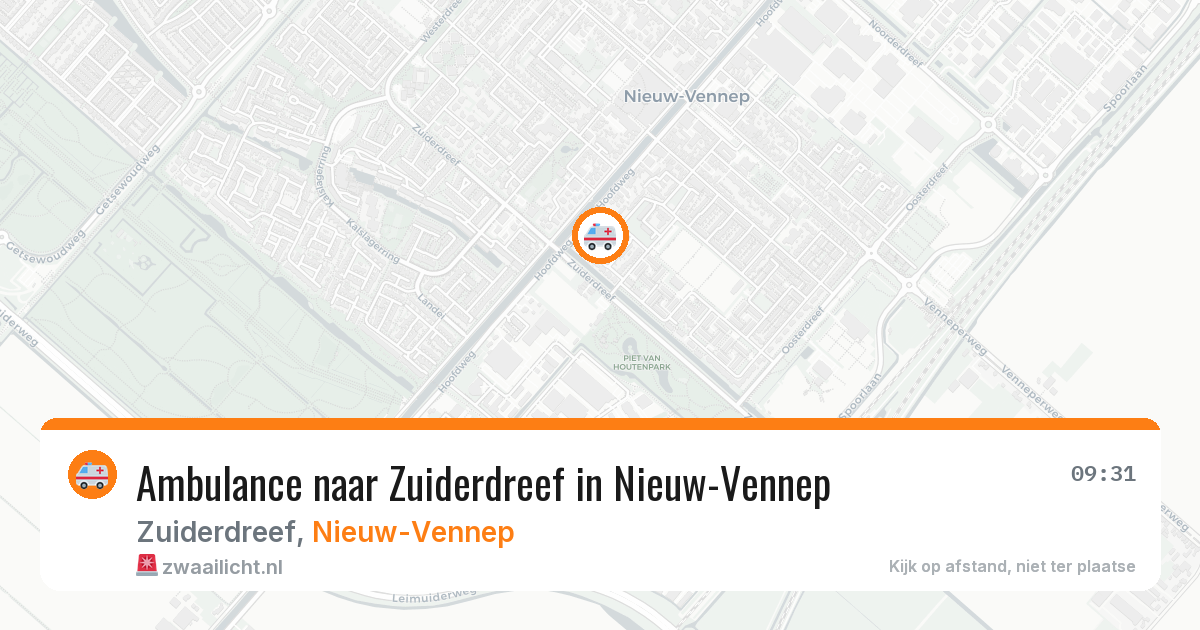 Ambulance naar Zuiderdreef in Nieuw-Vennep — 30 mrt 2026